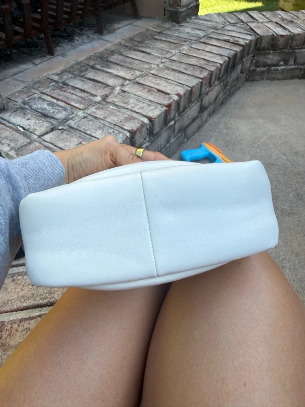 Prada Cream Mini Soft Padded Tote - Picture 4 of 11
